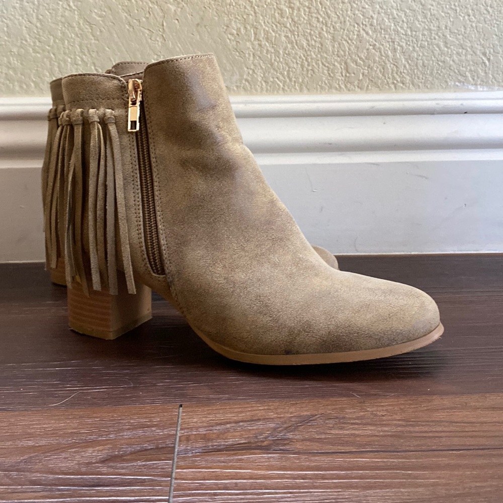 Ankle Booties with Fringe